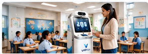 VHRNova physical AI interface concept for reception and assistance